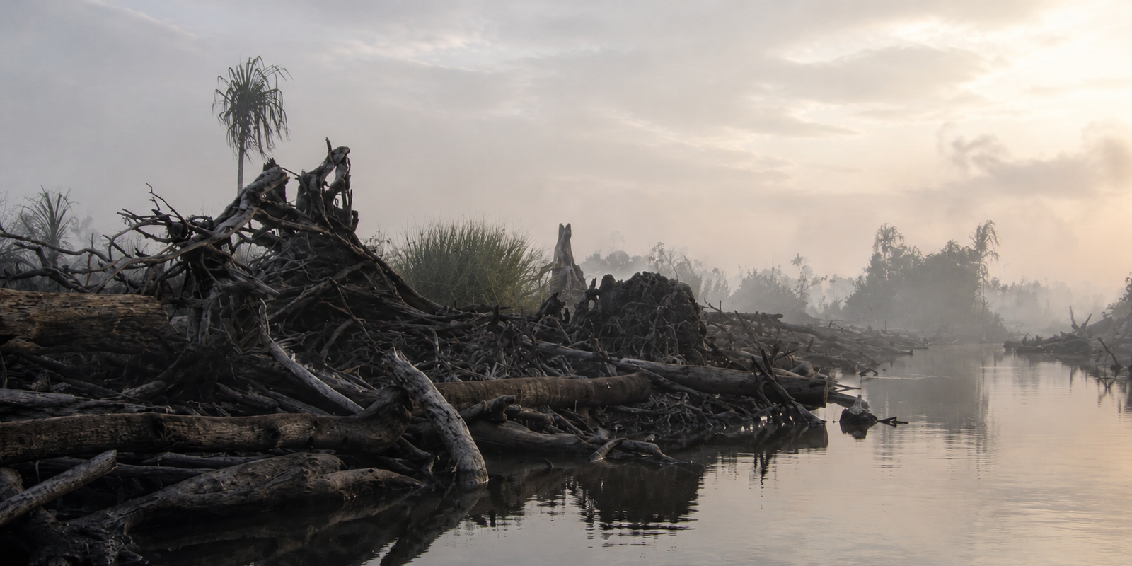 Forest destruction in Kalimantan, Indonesian Borneo