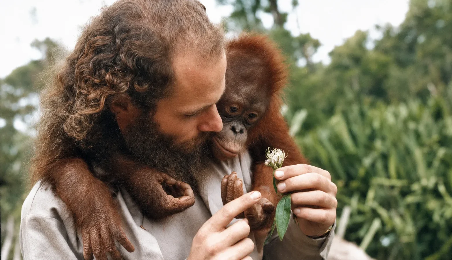 Dr. Gary and Princess with flower