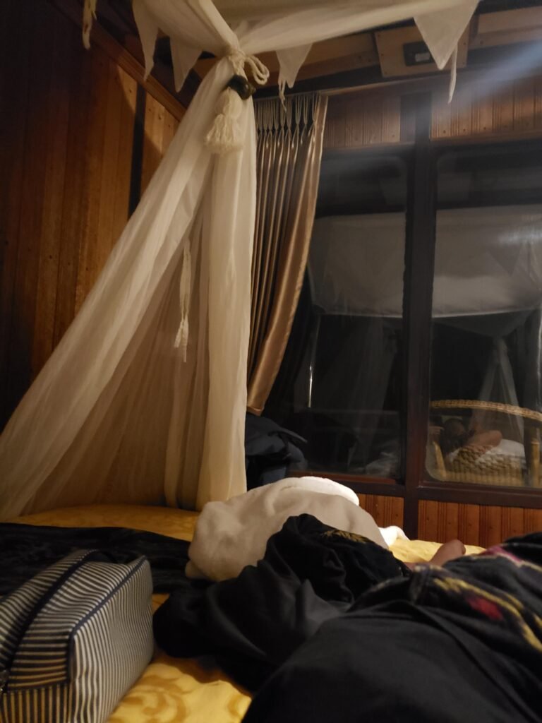 Overnight accommodation aboard a high-end klotok
